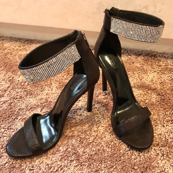 Forever 21 Shoes - Black Rhinestone Heels